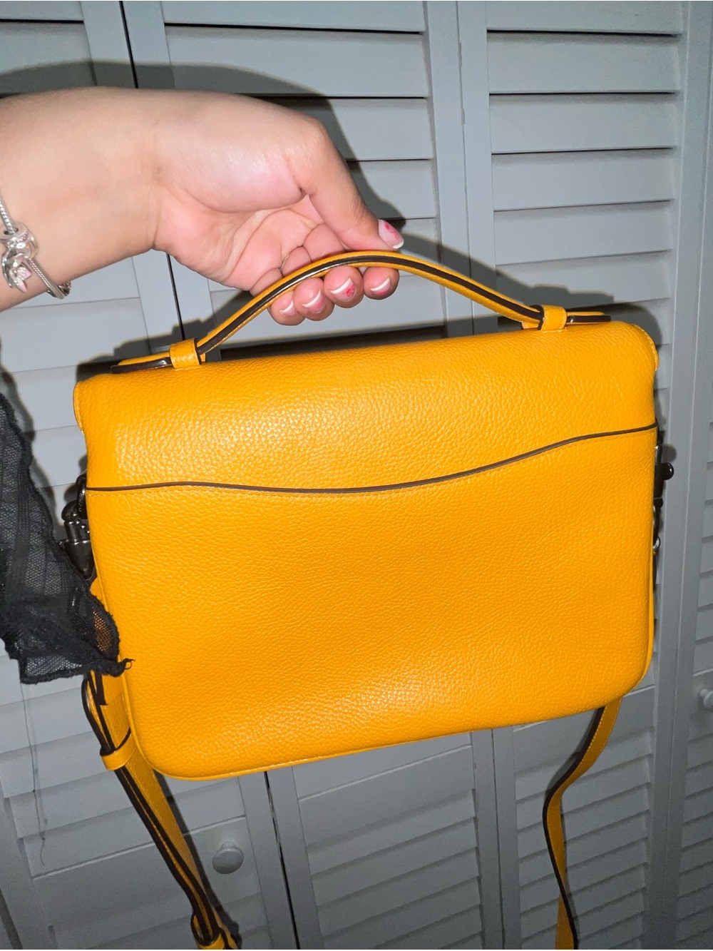 Coach Yellow Leather Top-Handle Crossbody